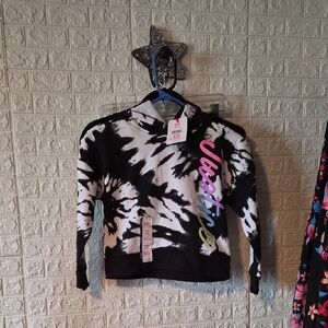Justice Black and White Tie-Dye Kids hoodie